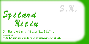 szilard mitiu business card